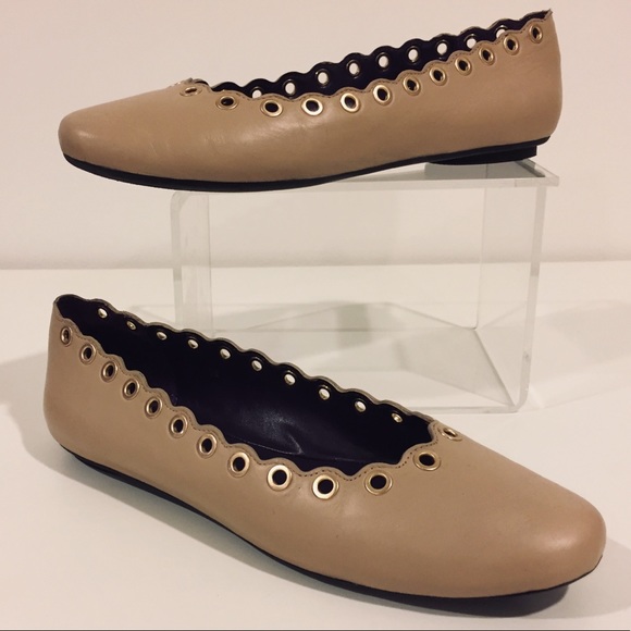 NIB Van Eli baby flats in nude Napa leather - Picture 2 of 8